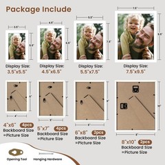 Heimlove White Collage Picture Frames Set of 12,Two 8×10,Two 6×8,Four 5×7,Fou…