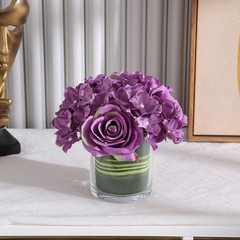 GreenHouzz Artificial Rose and Hydrangea Silk Flower Centerpieces Faux Floral…