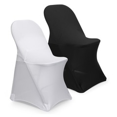 Spandex Folding Chair Covers Wedding, Party Banquet Stretch Fitted Slipcover