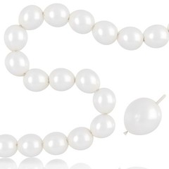 Pearl White Linking Balloons,100pcs 6 Inch Quick Link 6 inch,