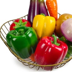 Lorigun Artificial Bell 3.1 inches (d) x 3.5 (h), 6pcs Peppers