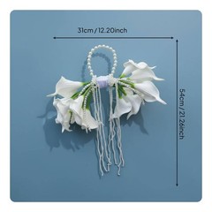 White Calla Lily Hand Arrangement Elegant Calla Lily Bridal Arrangement Long