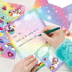 KiDEPOCH Lined Stationary Paper and Envelopes Set for Kids Unicorn Stationary…