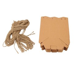 50Pcs Lantern Kraft Gift Box Hex Paper Gift Box Kraft Paper Package Box