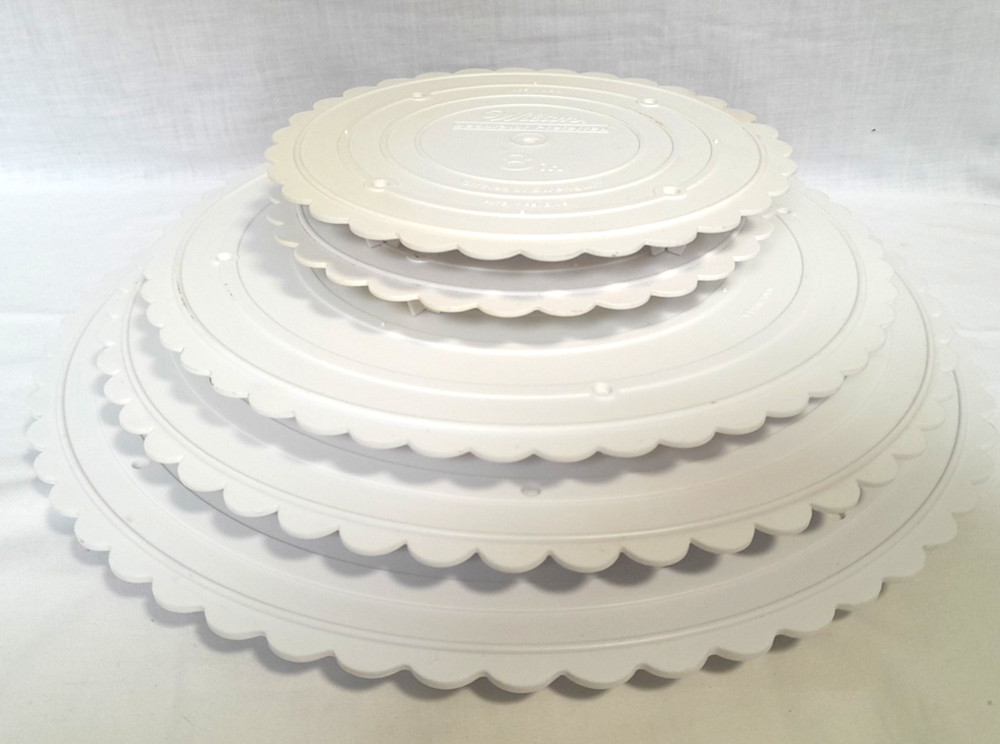Wilton Circles of Strength Cake Separator Plates Scalloped 8” – 16” Lot of 5