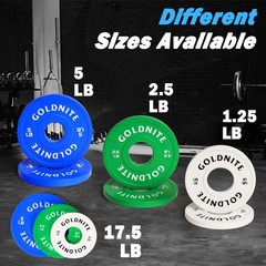 Goldnite Change Plates 1.25Lb 2.5Lb 5Lb Set Rubber Coated Fractional Weight