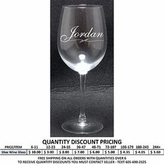 Personalized 16oz Wine Glass Custom Engraved Bridesmaid Wedding Gifts Home Grad