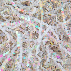 Paper Grass Streamer,Craft Supplies,Gift Bags Filler,Event Decor,Diamond White