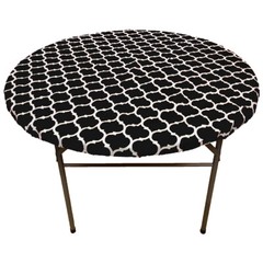 Vinyl Fitted Tablecloth Elastic Edge Flannel Backing Waterproof PVC Table Cover