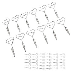 12pcs 2.8in Double Headed Memo Clip Metal Card Holder Wire Photo Clamp