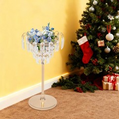 Crystal Tiered Flower Stand Gold Wedding Centerpiece Vase For Table Decor