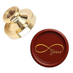 Christian Wax Seal Stamp Head 25mm Brass – Cross, Jesus Fish, God Bless