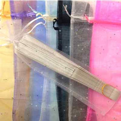24pc Sparkle Organza Bags (FANS NOT INCLUDED) for Hand Fan / BAGS ONLY/BAGS