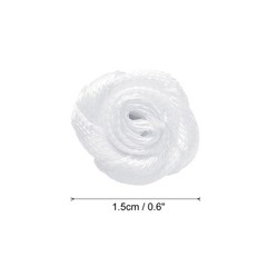 100pcs 1.5cm Mini Ribbon Roses for Crafts Artificial Fabric Flowers White
