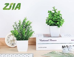 2 Pack Fake Plants Small Artificial Greenery Faux Plants Indoor for Home
