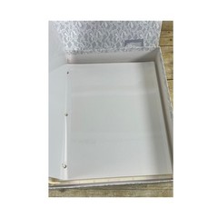 Hallmark Our Wedding Photo Album Pink White Striped Damask 3-Ring Binder Boxed