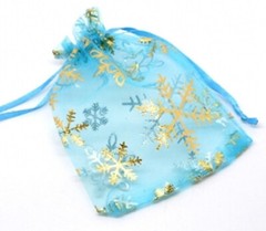 Organza Gift Bags Snowflake YOUR CHOICE OF 4 COLORS Wedding 9x12cm Lot of 50
