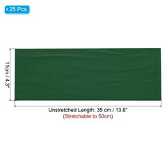 25Pcs 14×5″ Stretch Chair Sashes Bow Sash Elastic Chair Band Sashes Grass Green