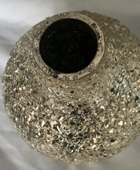 10” Gold Glitter Hand Made Centerpiece Used For Weddings Hold Flowers Etc
