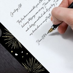 Happy New Year Holiday Letterhead / 50 Festive Fireworks, Fireworks