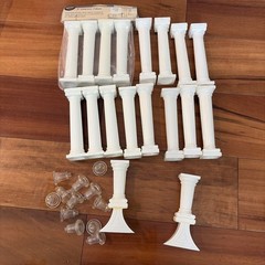 Wilton Grecian Pillars 18pc Tier Cake Wedding White Greek Roman Decorating Lot