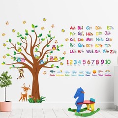 Pajean 4 Sheets Alphabet & Number Wall Decals for Kids Numbers Learning Child…