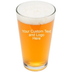 ANY TEXT, Custom Customized Engraved Pint Glasses for Beer, 16 oz Stein New