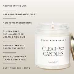 Sweet Water Decor Happily Ever After Candle – Gold Pepper, Clove 9 oz, Clear