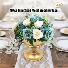 10Pcs Mini Metal Wedding Centerpieces Flower Vase Gold For Wedding Party New USA