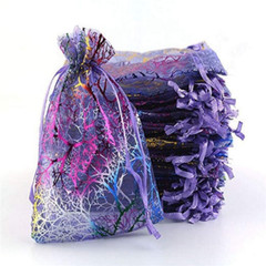 100P Coralline Sheer Organza Gift Bags Candy Jewelry Pouches Wedding Party Favor