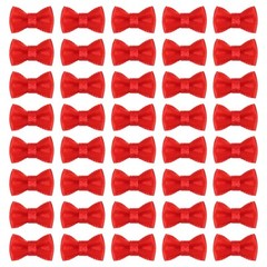 50 Pcs Mini Ribbon Bow 0.8″ Mini Fabric Ribbon Flower Bows, Dark Red