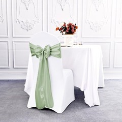 60 Pcs Satin Chair Sashes Sage Green Satin Chair Sashes Chair Decorative for …