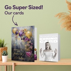 Beautiful Gold 80th Birthday Cards for Women Men – Golden Party Balloons – El…