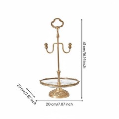 Glass for Me Cake Stand Double Tier Tableware for Dining Room