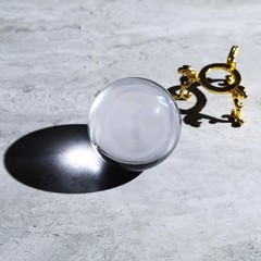 Crystal Ball – 60mm Solid Glass Photography Magic Ball with Golden Clear