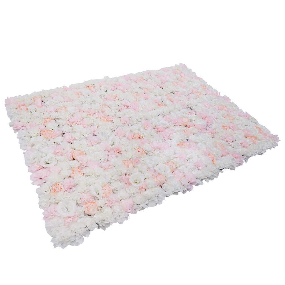 20PCS Artificial Silk Hydrangea Flower Wall Panels 40 × 60 cm Wedding Backdrop