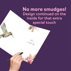 Beautiful Gold 80th Birthday Cards for Women Men – Wonderful Golden Birds Hum…