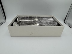 Vera Wang Love Knots Wedgwood Toasting Champagne Flutes Silver Plated Set/2