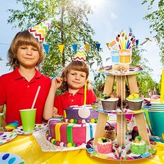 3 Tier Art Paint Party Cupcake Stand Decorations Artist Multicolor Party