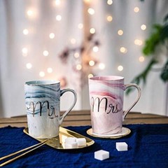 Mr and Mrs Coffee Mugs – Wedding Gifts for Bride and Groom – Gifts A Grey&Pink