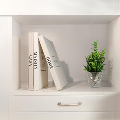 Linen Neutral Coffee Table Books Set of 3,Fashion Designer Hardcover Blank Bo…