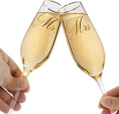 Mr. & Mrs. Champagne Flute Set, Wedding Decor – His and Hers, Wedding