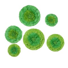 6 12″ 16″ 20″ Mint Green and Tea Green Tissue Paper Carnation Flowers Backdrop