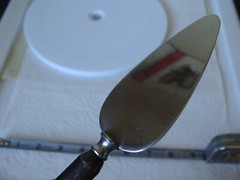 Vtg Cheese Pastry Cake Pie Server Knife Acrylic Sterling Silver Stainless Steel