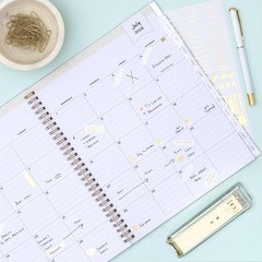 Blue Sky Day Designer 2026-2027 Daily and Monthly Academic Year Planner Calen…