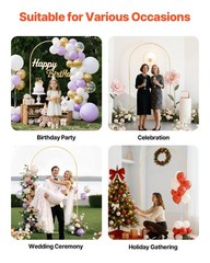 VEVOR Arch Backdrop Stand Metal Arch Backdrop Stand 7.2 x 4 ft for Wedding Party