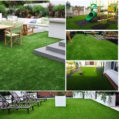Synthetic Artificial Grass Turf 0.4″ Customized Sizes, Drainage Holes Pet Fau…