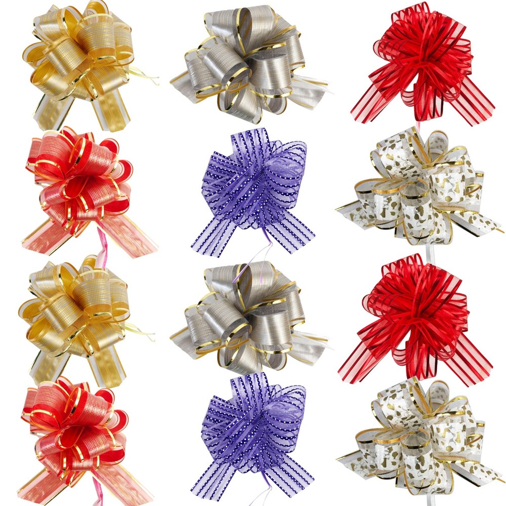 Allgala 12-pc 6 Inch Large Everyday Pull Bows
