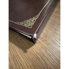 Vintage Brown Leather Photo Album Scrapbook Binder with Clasp