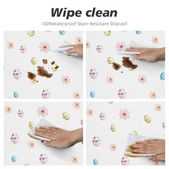 Xumuyin Easter Round Tablecloth 60 x 60 Inch Flowers 60″ (Round),